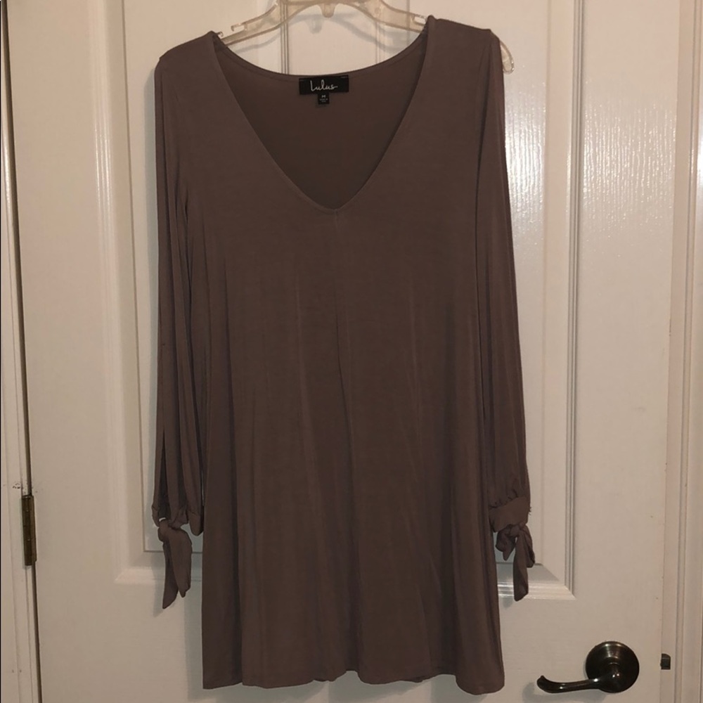 Lulus Long sleeve mauve dress